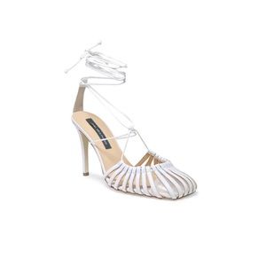 Chelsea Paris white nappa leather sandals